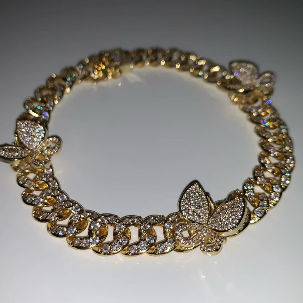 Elegant Gold Butterfly anklet 9inch